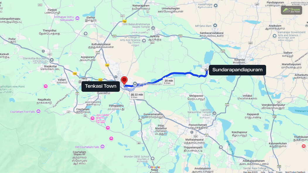 How To Reach Tenkasi Town From Sundarapandiapuram_