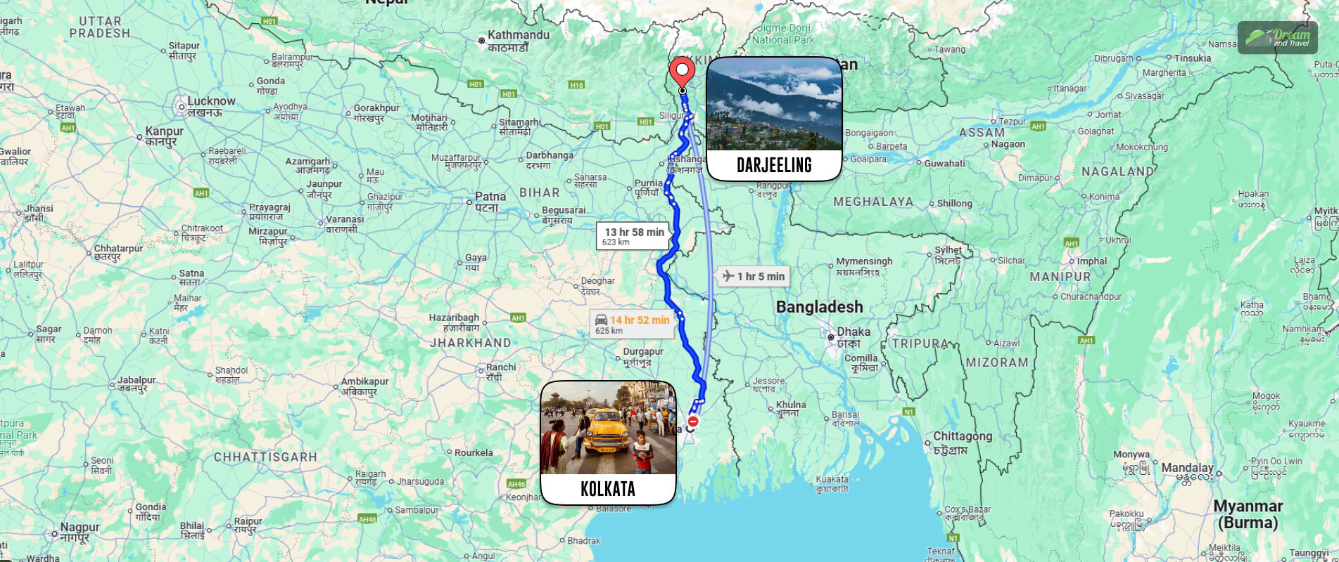 Kolkata to Darjeeling