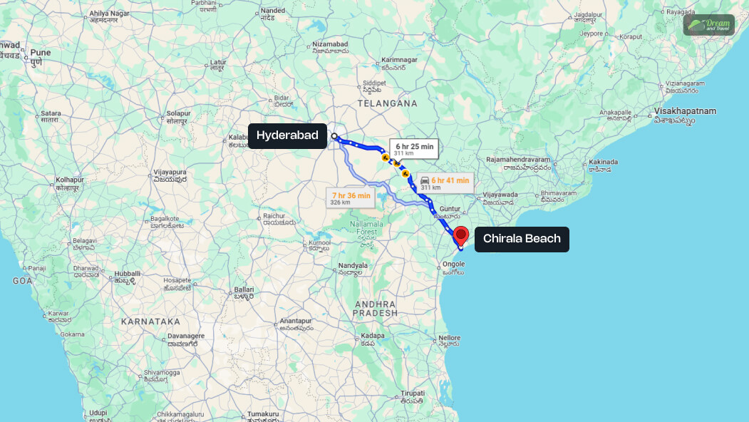 How To Reach Chirala Beach From Hyderabad