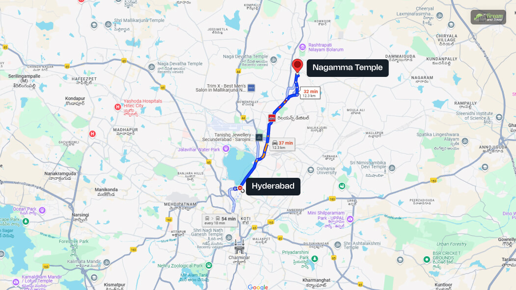 How To Reach Nagamma Temple From Hyderabad_