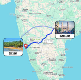 Hyderabad To Gokarna Distance