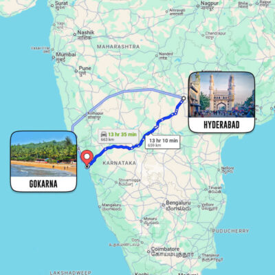 Hyderabad To Gokarna Distance