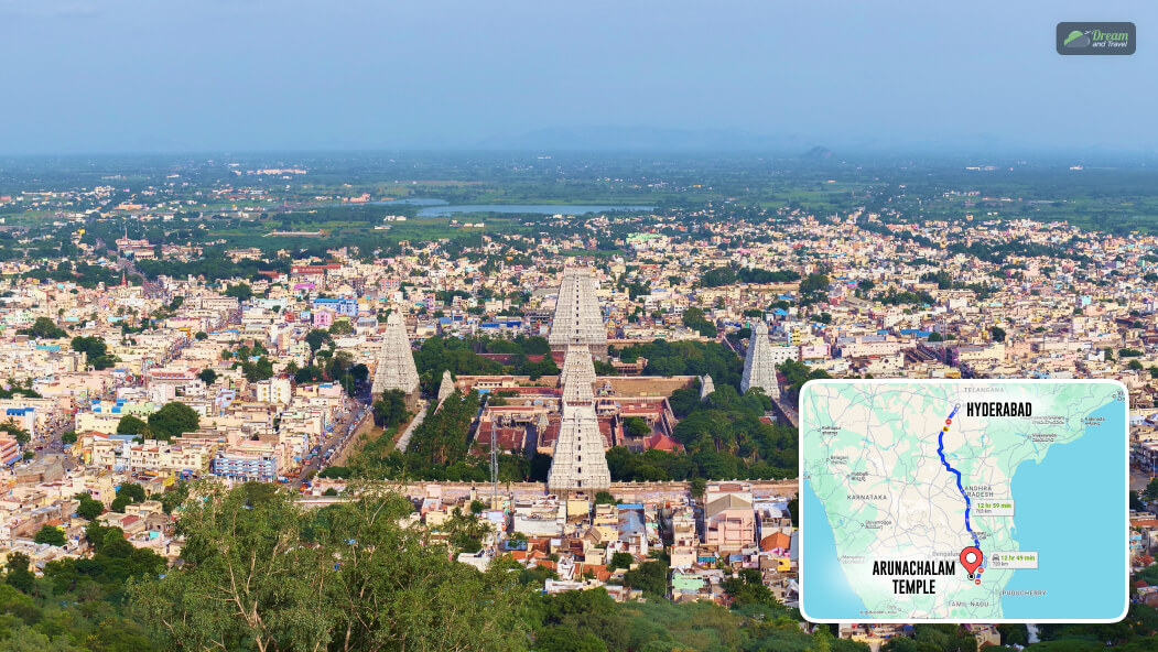 What Is The Hyderabad To Arunachalam Temple Distance_